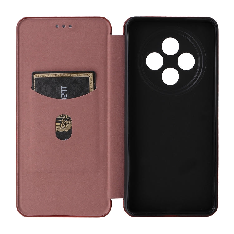 For OPPO Reno12 F 5G / 4G Carbon Fiber Texture Flip Leather Phone Case