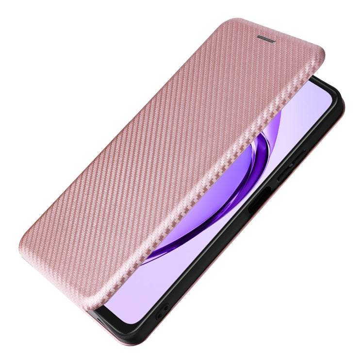 For OPPO A3x 5G India Carbon Fiber Texture Flip Leather Phone Case