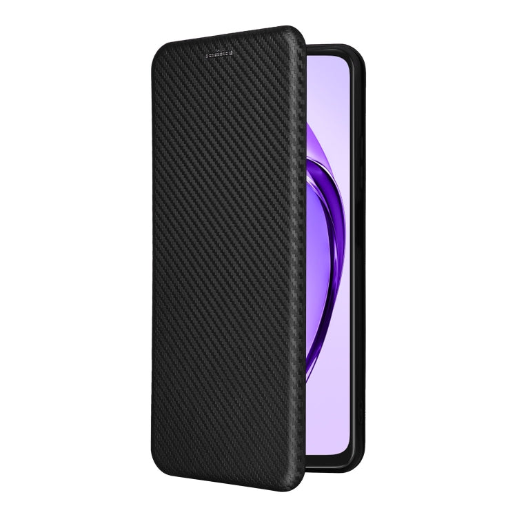 For OPPO A3x 5G India Carbon Fiber Texture Flip Leather Phone Case
