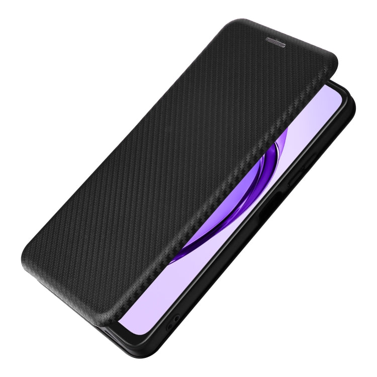 For OPPO A3x 5G India Carbon Fiber Texture Flip Leather Phone Case