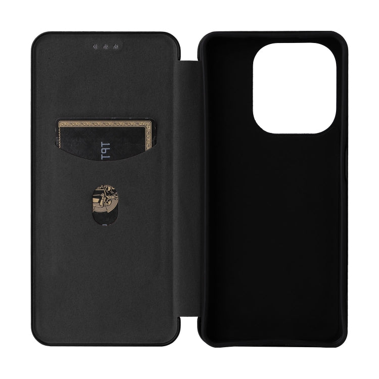 For OPPO A3x 5G India Carbon Fiber Texture Flip Leather Phone Case