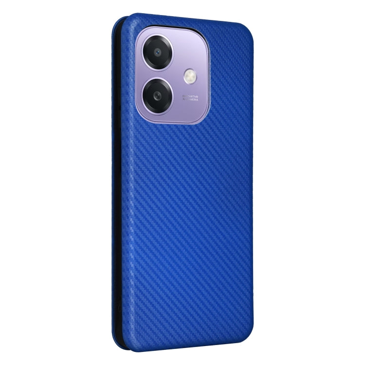 For OPPO A3x 5G India Carbon Fiber Texture Flip Leather Phone Case