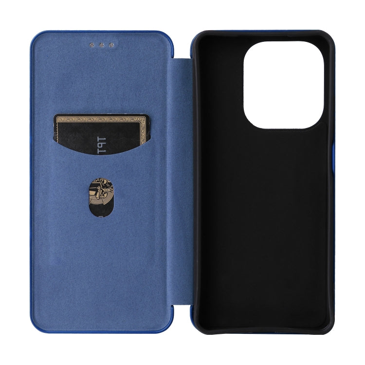 For OPPO A3x 5G India Carbon Fiber Texture Flip Leather Phone Case