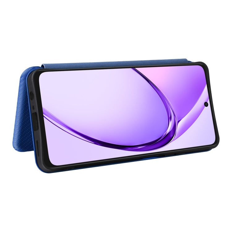 For OPPO A3x 5G India Carbon Fiber Texture Flip Leather Phone Case