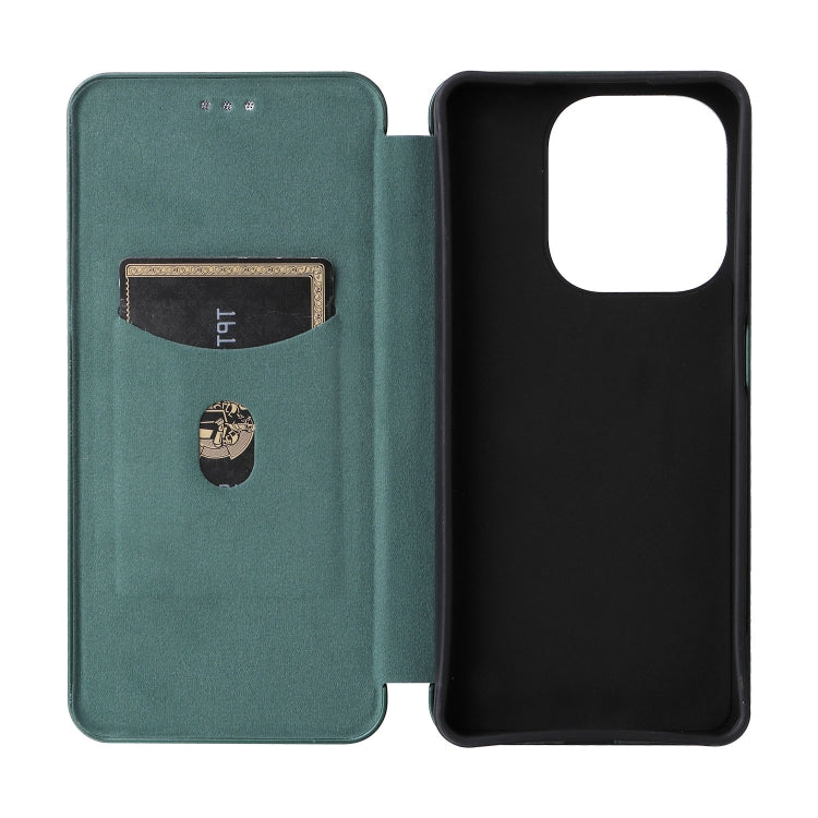 For OPPO A3x 5G India Carbon Fiber Texture Flip Leather Phone Case