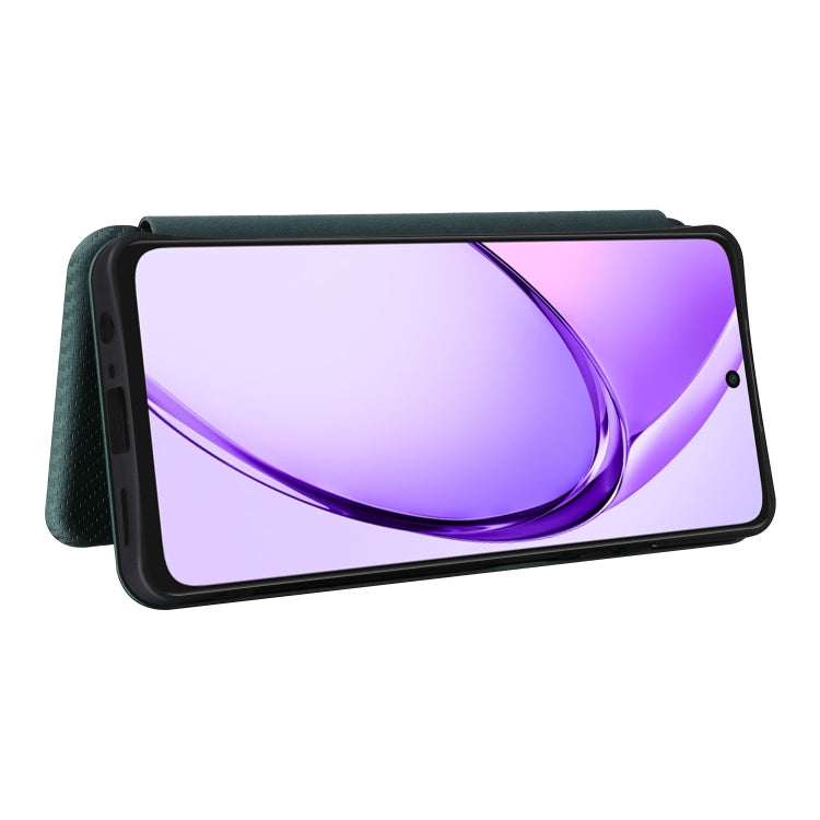 For OPPO A3x 5G India Carbon Fiber Texture Flip Leather Phone Case