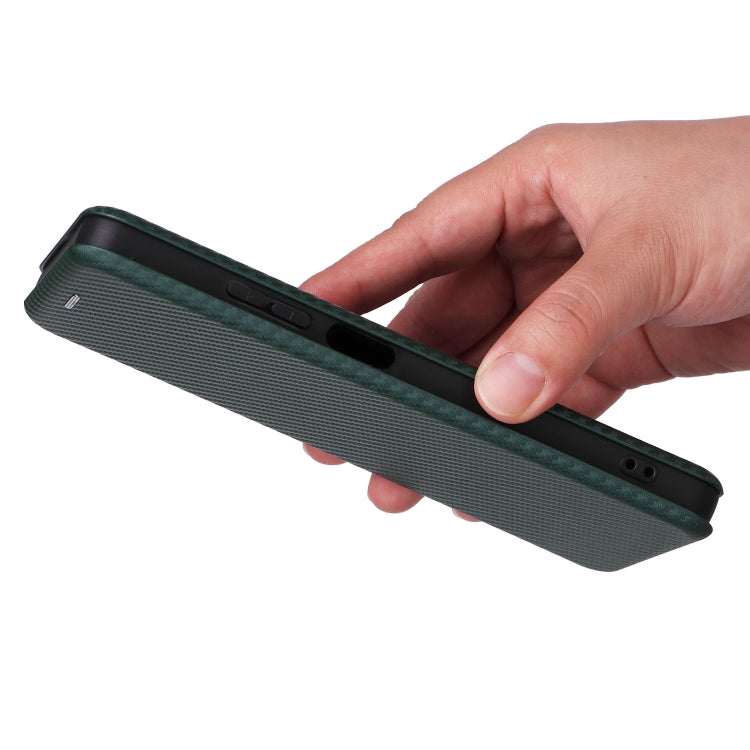 For OPPO A3x 5G India Carbon Fiber Texture Flip Leather Phone Case