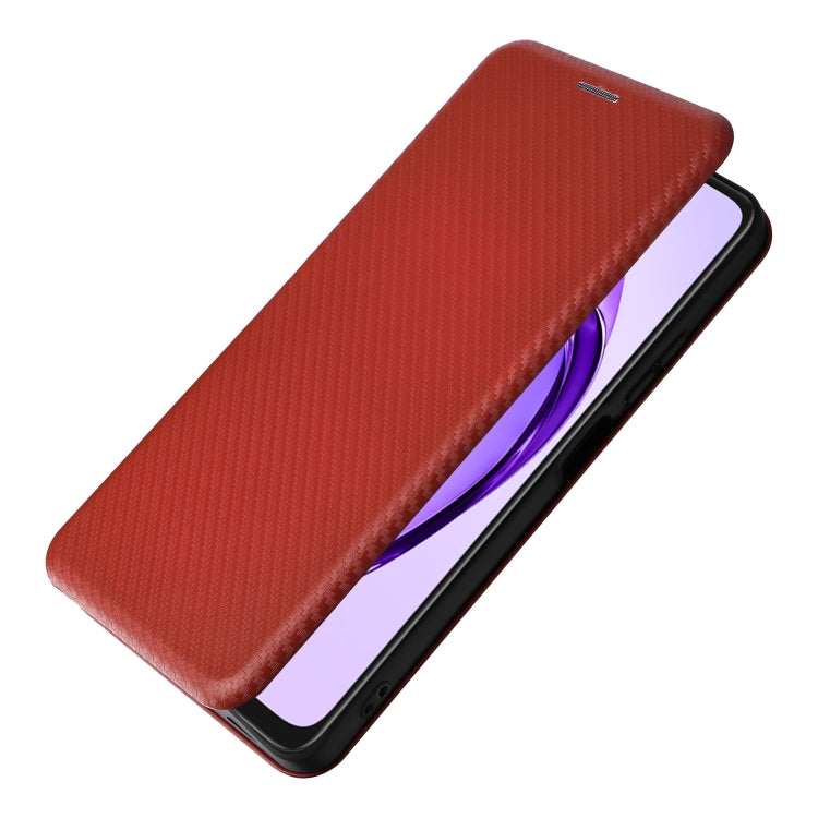 For OPPO A3x 5G India Carbon Fiber Texture Flip Leather Phone Case