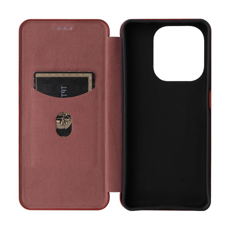 For OPPO A3x 5G India Carbon Fiber Texture Flip Leather Phone Case
