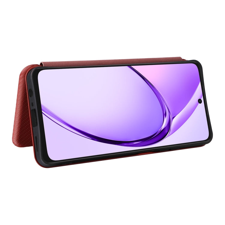 For OPPO A3x 5G India Carbon Fiber Texture Flip Leather Phone Case