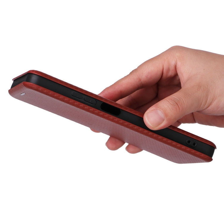 For OPPO A3x 5G India Carbon Fiber Texture Flip Leather Phone Case