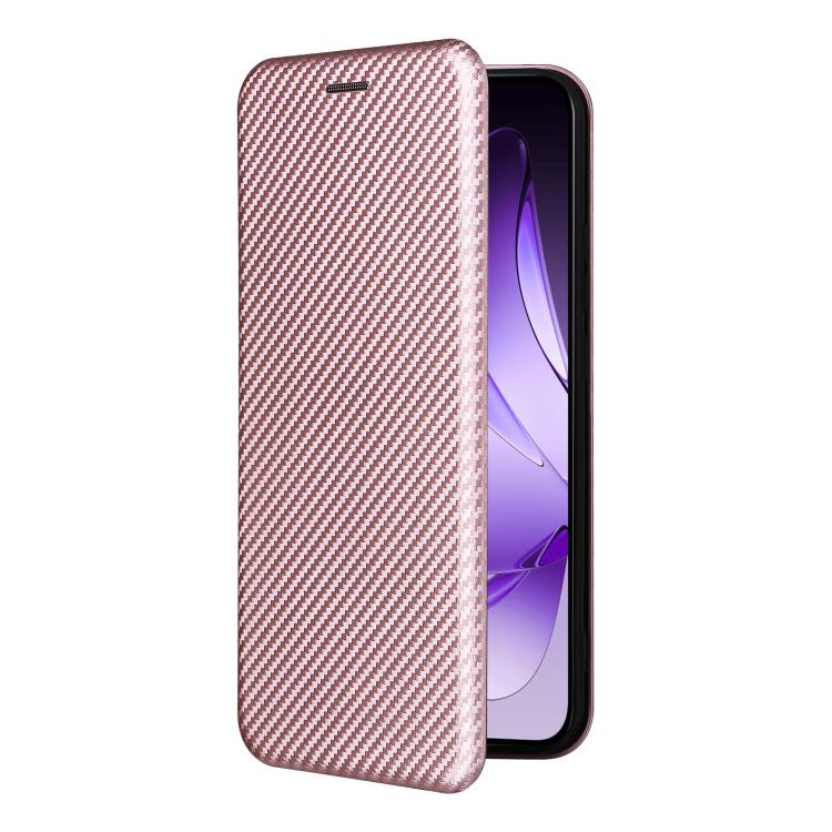 For OPPO Reno13 5G Global Carbon Fiber Texture Flip Leather Phone Case
