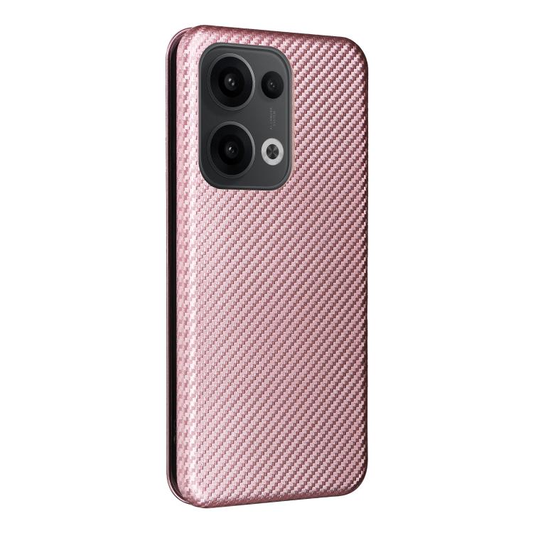 For OPPO Reno13 5G Global Carbon Fiber Texture Flip Leather Phone Case