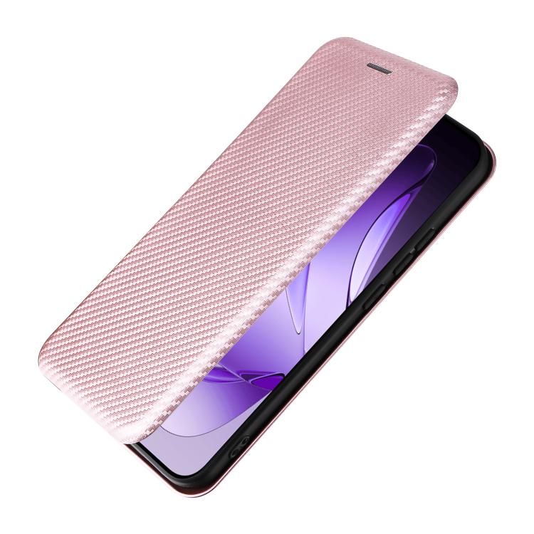 For OPPO Reno13 5G Global Carbon Fiber Texture Flip Leather Phone Case