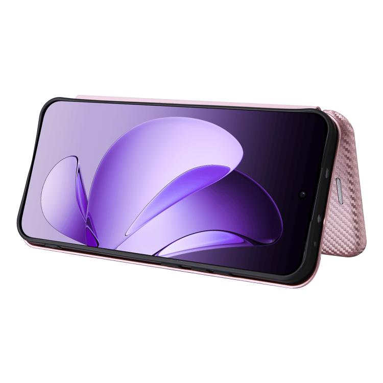 For OPPO Reno13 5G Global Carbon Fiber Texture Flip Leather Phone Case