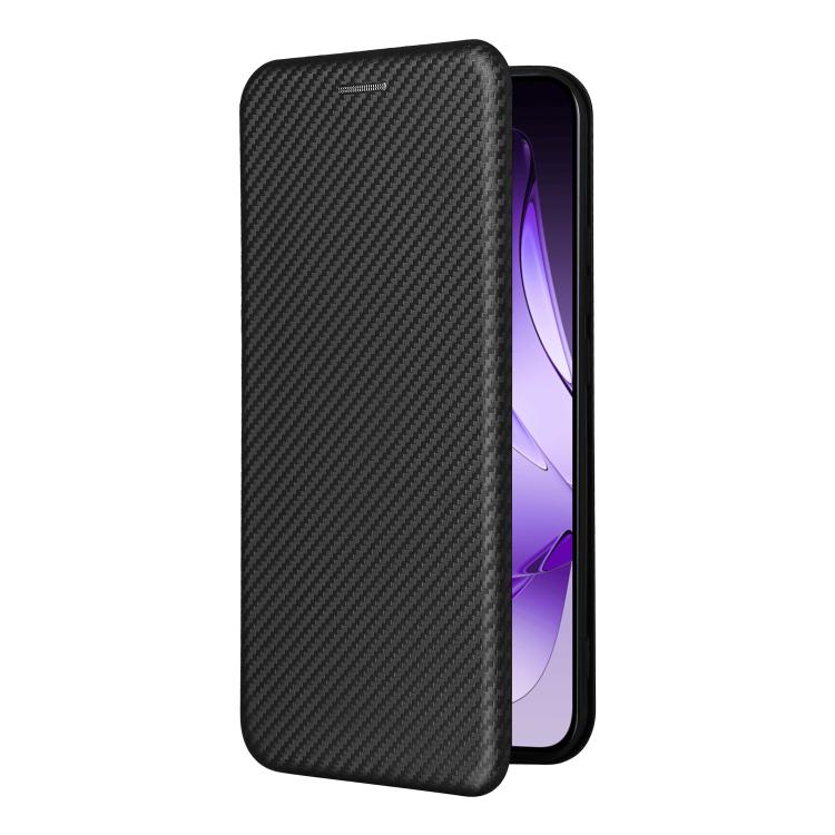 For OPPO Reno13 5G Global Carbon Fiber Texture Flip Leather Phone Case