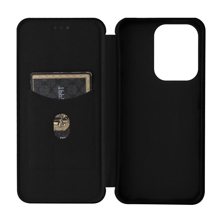 For OPPO Reno13 5G Global Carbon Fiber Texture Flip Leather Phone Case