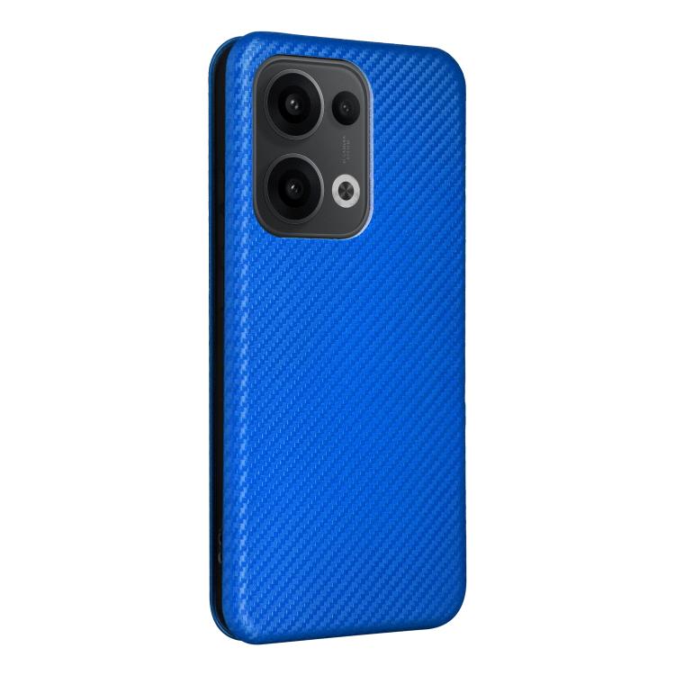 For OPPO Reno13 5G Global Carbon Fiber Texture Flip Leather Phone Case