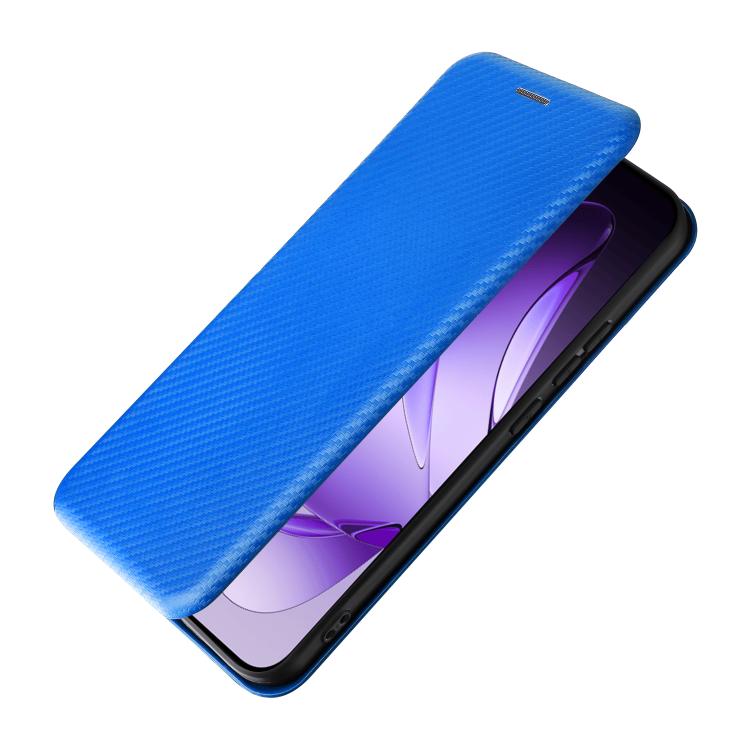 For OPPO Reno13 5G Global Carbon Fiber Texture Flip Leather Phone Case