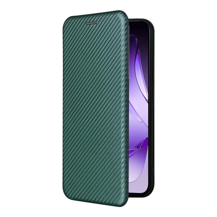 For OPPO Reno13 5G Global Carbon Fiber Texture Flip Leather Phone Case