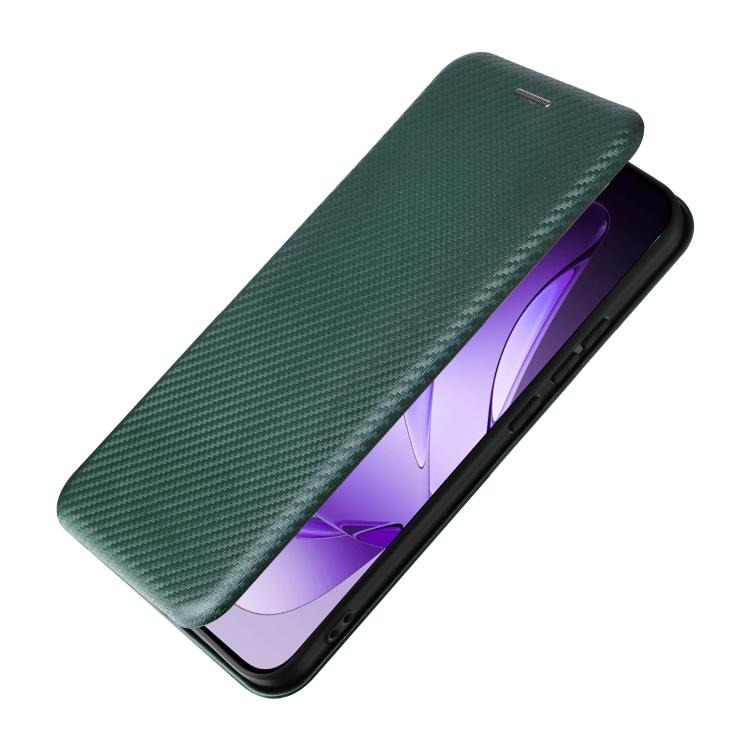 For OPPO Reno13 5G Global Carbon Fiber Texture Flip Leather Phone Case