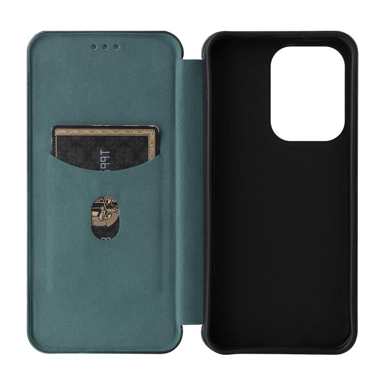 For OPPO Reno13 5G Global Carbon Fiber Texture Flip Leather Phone Case