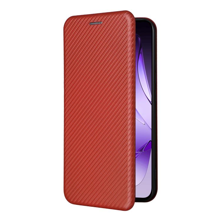 For OPPO Reno13 5G Global Carbon Fiber Texture Flip Leather Phone Case