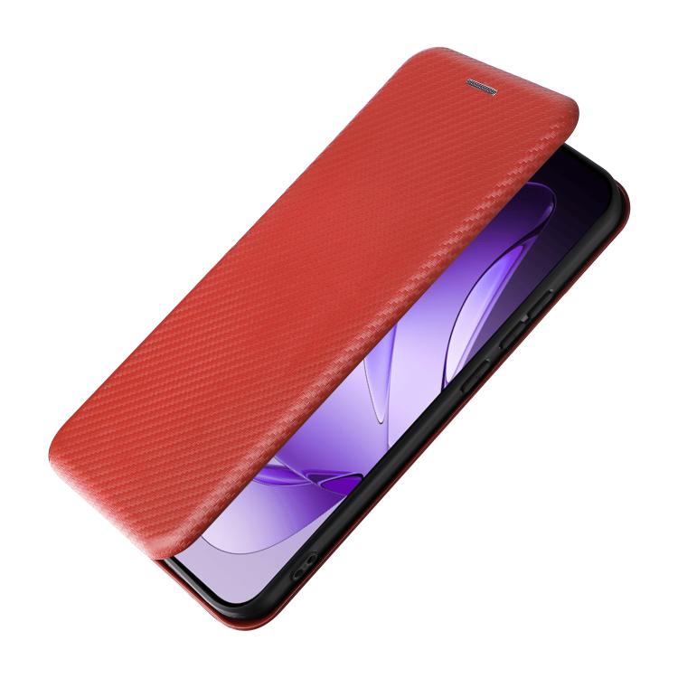For OPPO Reno13 5G Global Carbon Fiber Texture Flip Leather Phone Case