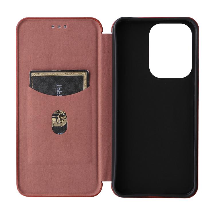 For OPPO Reno13 5G Global Carbon Fiber Texture Flip Leather Phone Case