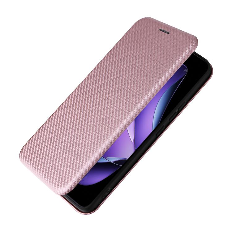 For OPPO Reno13 F 5G Carbon Fiber Texture Flip Leather Phone Case