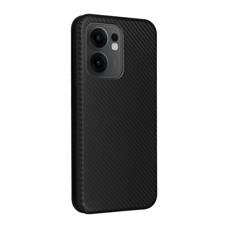 For OPPO Reno13 F 5G Carbon Fiber Texture Flip Leather Phone Case