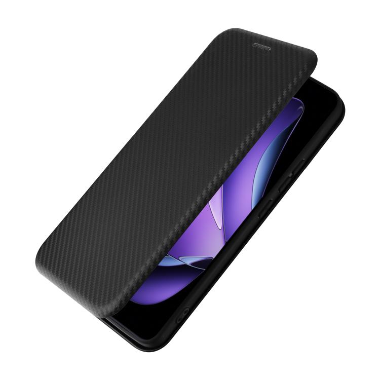For OPPO Reno13 F 5G Carbon Fiber Texture Flip Leather Phone Case