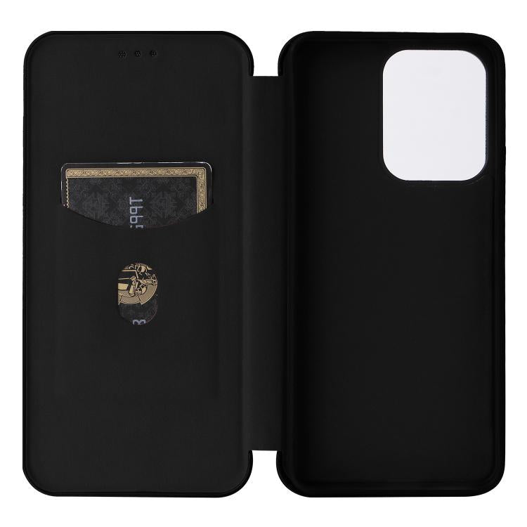 For OPPO Reno13 F 5G Carbon Fiber Texture Flip Leather Phone Case