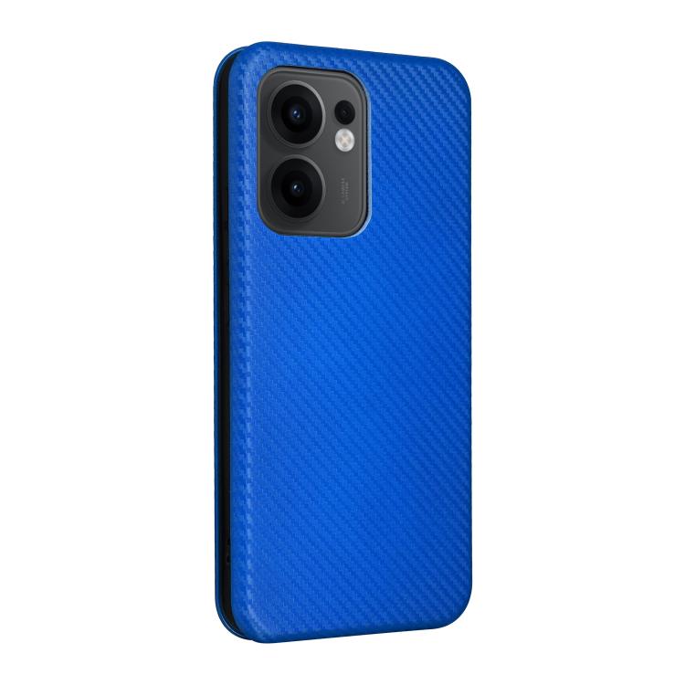 For OPPO Reno13 F 5G Carbon Fiber Texture Flip Leather Phone Case