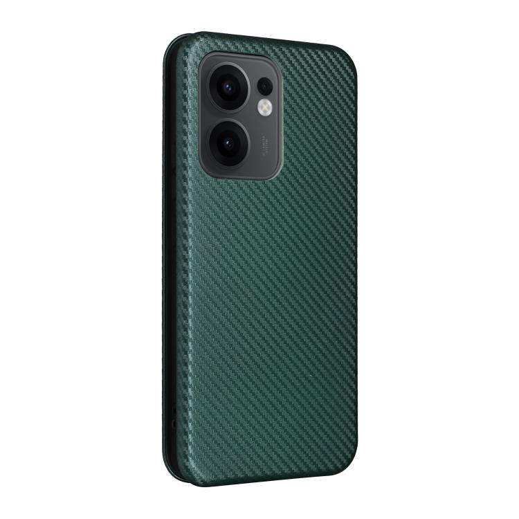 For OPPO Reno13 F 5G Carbon Fiber Texture Flip Leather Phone Case