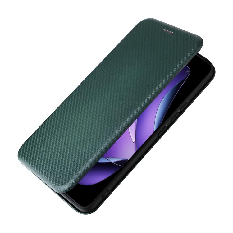 For OPPO Reno13 F 5G Carbon Fiber Texture Flip Leather Phone Case