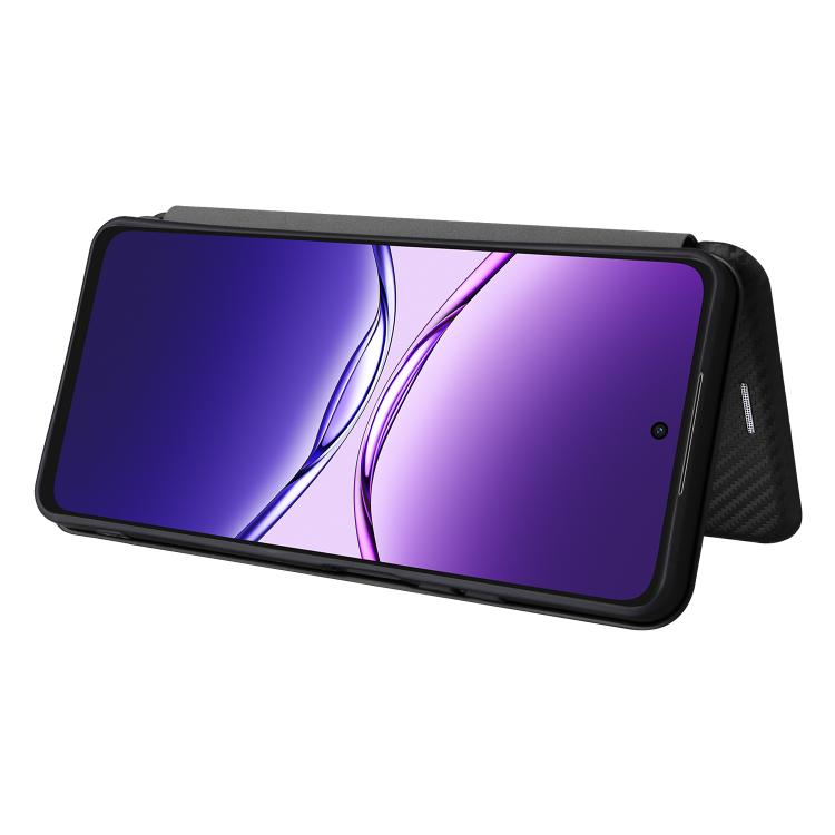 For OPPO A5 Pro 5G Global Carbon Fiber Texture Flip Leather Phone Case