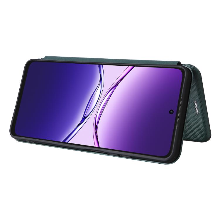 For OPPO A5 Pro 5G Global Carbon Fiber Texture Flip Leather Phone Case