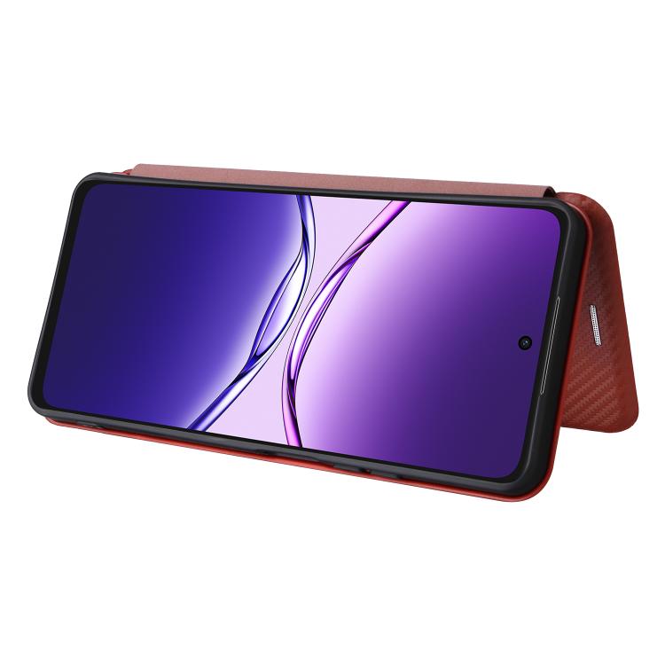 For OPPO A5 Pro 5G Global Carbon Fiber Texture Flip Leather Phone Case