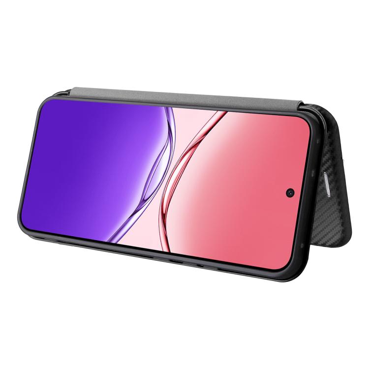 For OPPO F29 5G Carbon Fiber Texture Flip Leather Phone Case
