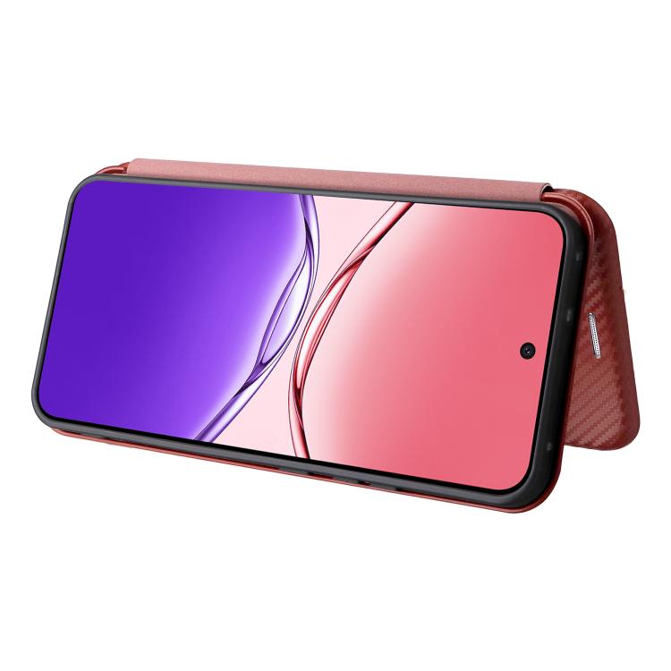 For OPPO F29 5G Carbon Fiber Texture Flip Leather Phone Case