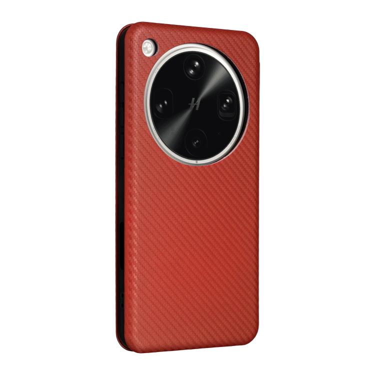 For OPPO Find X8 Ultra 5G Carbon Fiber Texture Flip Leather Phone Case
