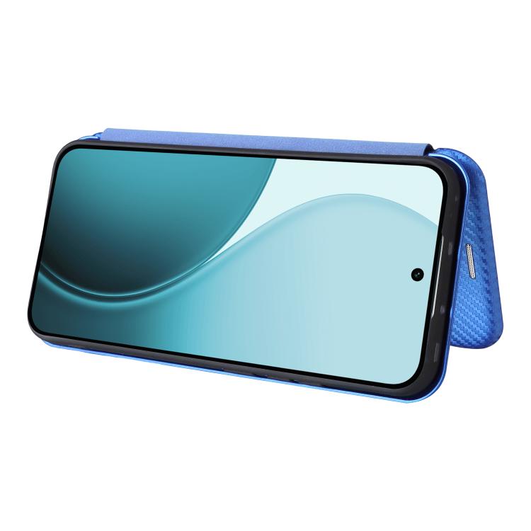 For OPPO Reno14 Global / Reno14 F Carbon Fiber Texture Flip Leather Phone Case