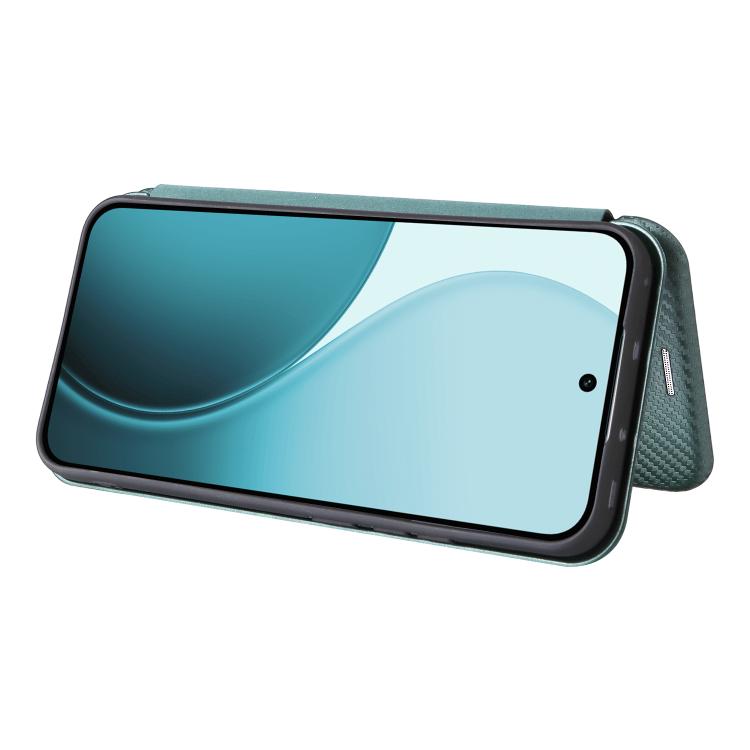 For OPPO Reno14 Global / Reno14 F Carbon Fiber Texture Flip Leather Phone Case