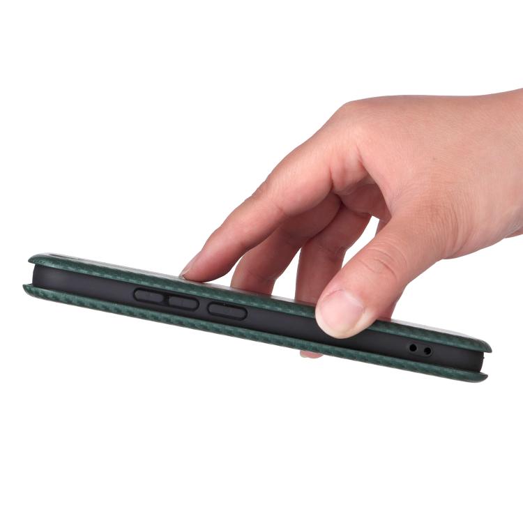 For OPPO Reno14 Global / Reno14 F Carbon Fiber Texture Flip Leather Phone Case