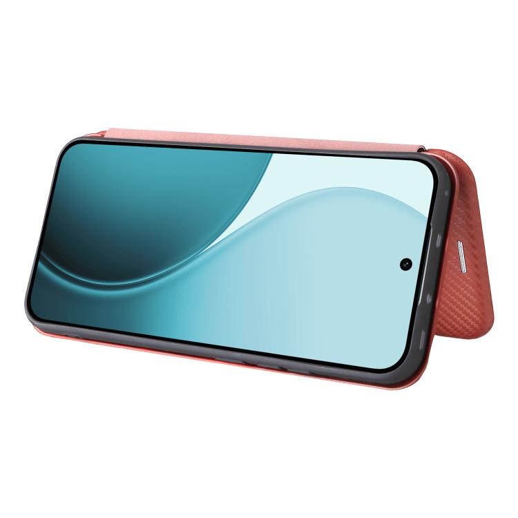 For OPPO Reno14 Global / Reno14 F Carbon Fiber Texture Flip Leather Phone Case