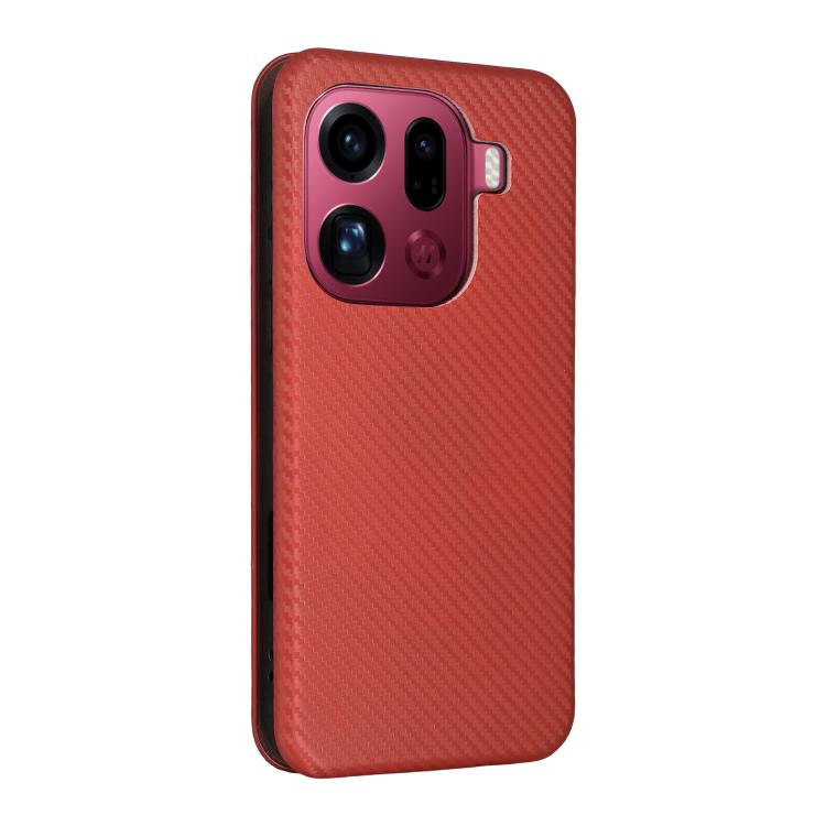For OPPO Find X9 Pro Carbon Fiber Texture Flip Leather Phone Case
