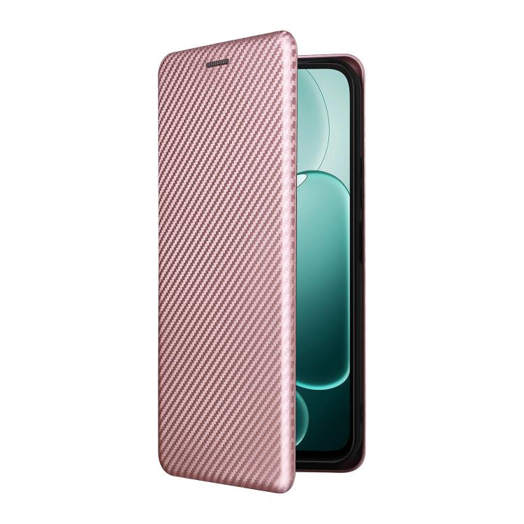 For OPPO A6x 5G / 4G Carbon Fiber Texture Flip Leather Phone Case