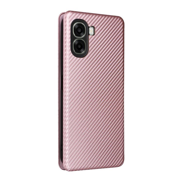 For OPPO A6x 5G / 4G Carbon Fiber Texture Flip Leather Phone Case
