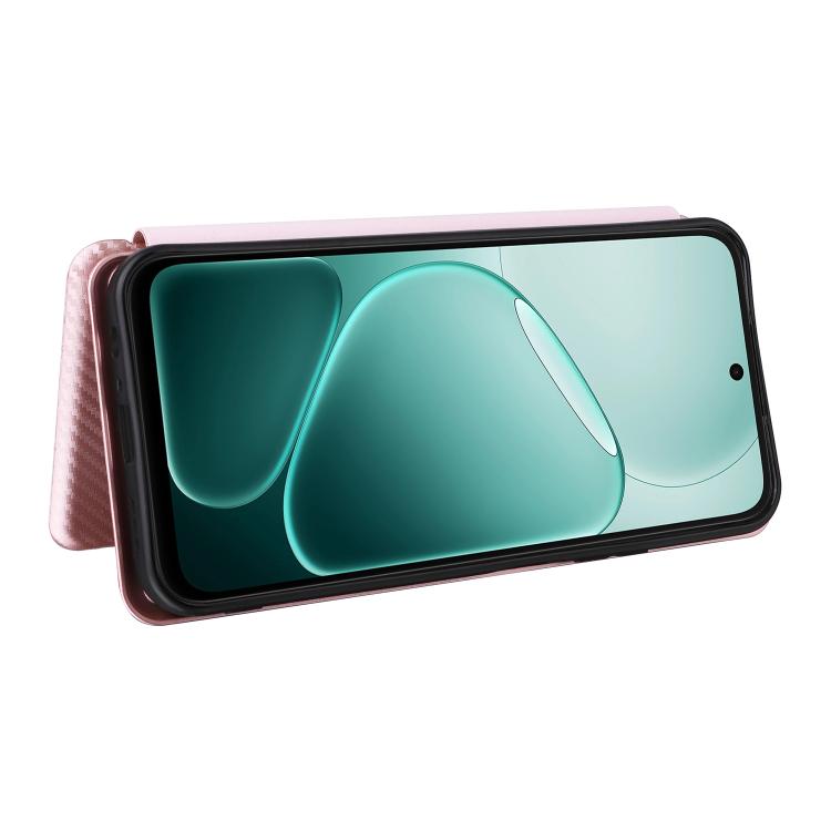 For OPPO A6x 5G / 4G Carbon Fiber Texture Flip Leather Phone Case